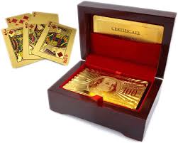 Playing cards that you make yourself is a practical and meaningful at the same time, making it the perfect way to demonstrate that you care. Amazon Com Luxurious 24k Gold Plated Playing Cards Case And Certificate With Wooden Gift Box Make Your Magic Tricks More Luxurious Creative Family Friends Toys Games