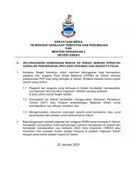 Maybe you would like to learn more about one of these? Pejabat Hal Ehwal Dalam Negeri Penyelidikan Kelonggaran Kebenaran Masuk Ke Sabah Semasa Perintah Kawalan Pergerakan Pkp Bagi Pegawai Dan Anggota Polis 1 Kerajaan Negeri Bersetuju Untuk Memberi Kelonggaran Bagi Kemasukan