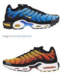Greedy Air Max 95 This Pair Fuses Og Colorways Of The Air Max Plus Into A Single Model Each Shoe Is Split Down The Middle Wi Black Tape Air Max Plus Air