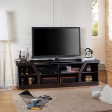 Furniture Of America Olenve 71 In Espresso Particle Board Tv Stand Fits Tvs Up To 80 In With Storage Doors Ynj 1440 5 The Home Depot Tv Stand Decor Living Room Contemporary Tv