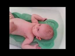A sponge bath for a baby is similar to a regular bath. How To Bathe A Newborn Baby Using Lumay Baby Bath Sponge Support Youtube