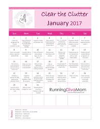 Clear The Clutter 30 Day Calendar For January 2017