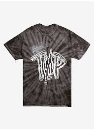 Black And Grey Tie Dye Shirt Hot Topic Twenty One Pilots Top Warp Tie Dye T Shirt Tie Dye T Shirts T Shirt Tops