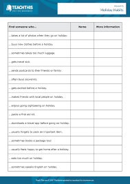 Holiday Habits Speaking Activities Esl Preposition Activities Speaking Activities
