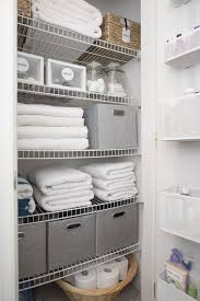 The best storage methods are not only functional, clearing up valuable space, but they also add to the overall look and charm of the room. How To Beautifully Organize Your Linen Closet Linen Closet Organization Linen Closet Bathroom Closet Organization