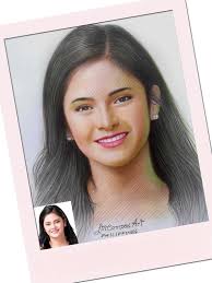 Portrait study with pencils