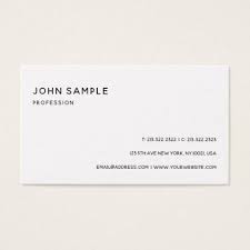 Plain Modern Professional Elegant White Simple Business Card Zazzle Com Simple Business Cards Business Card Minimalist Business Cards Unusual
