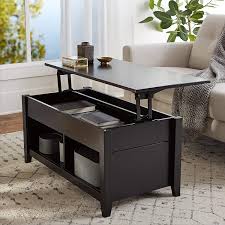 Black metal legs and a natural wood finish give this coffee table an industrial vibe. Buy Amazon Basics Lift Top Storage Coffee Table Black Online In Turkey B07j29v51q