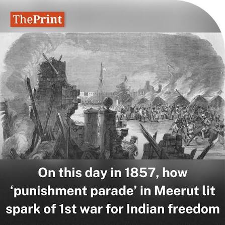 On 10 May 1857, 85 sepoys of the 3rd Bengal Light Cavalry were charged with mutiny, shackled, and paraded to jail through the streets of Meerut. This punishment parade came in reaction