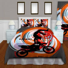 Boys Dirt Bike Orange Bedding Set Motocross Kids Extreme Duvet Cover 135 Eloquent Innovations Dirt Bike Bedroom Orange Bedding Kids Duvet Cover