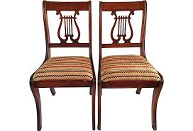 Lyre Back Hall Chairs Pair Hall Chair Chair Duncan Phyfe Chairs
