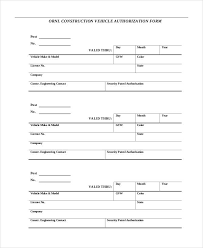 Short sale authorization form sample | word template. Free 16 Vehicle Authorization Forms In Pdf Ms Word