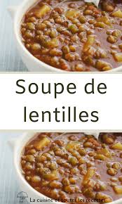 Soupe De Lentilles En 2020 Recette Lentilles Lardons Alimentation