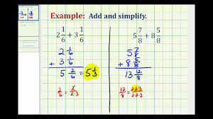 How to add fractions when the denominators are the same. Adding Mixed Numbers With Common Denominators Prealgebra