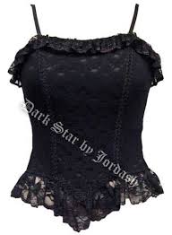 Dark Star Black Basque Corset Lace Top Gothic Outfits Clothes Corset Shop