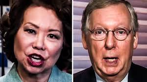 Chao and her husband, mitch mcconnell in 1993, chao married mitch mcconnell, u.s. Mitch Mcconnell In Trouble As Wife Becomes Target Of Investigation The Ring Of Fire Network