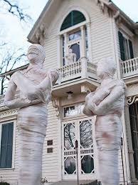 Your decoration yard stock images are ready. Yard Mummies Decor For The Holidays Halloween Door Decorations Halloween Mummy Halloween Door