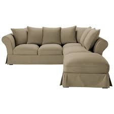 Ecksofa 6 Sitzer Aus Baumwolle Taupe Canape Angle Convertible Canape Angle Et Canape Angle Gris