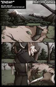 Human on furry porn comic