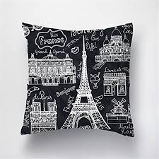 Vintage paris eiffel tower music notes pillow case. Arightex Eiffel Tower Pillow Cover Paris Throw Pillow Case Decorative Cushion Covers Square Throw Pillow Cover Multi 1 18 X 18 Inches Buy Online In Belize At Belize Desertcart Com Productid 122774031