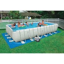Intex 24 X 12 X 4 3 Foot Ultra Frame Rectangular Swimming Pool Set 26361eh Walmart Com Rectangular Swimming Pools Swimming Pool Construction Above Ground Swimming Pools
