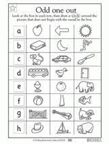 Matching pictures and letters worksheets. What S The First Letter A To H 1st Grade Kindergarten Preschool Reading Writing Worksheet Greatschools