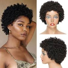 Start to finish about how to wear a black bob cut human hair wig, wig suggestion:www.evawigs.com#wig application#humanhair. Amazon Com Ms Taj Short Human Hair Afro Wigs For Black Women Brazilian Virgin Short Curly Afro Wigs Human Hair 150 Density Natural Black Style Two Natural Black Afro Kinky Beauty