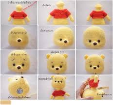It's done in easy single stitch with the different colored thread carried under the stitches. Pooh Pattern Winnie The Pooh 2019 Materials Equipment 7 8 Inches Tall Disney Crochet Patterns Minion Crochet Patterns Crochet Amigurumi Free Patterns