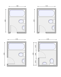 This 5 x 8 plan places the sink and toilet on one side, keeping them outside the pathway of the swinging door. Types Of Bathrooms And Layouts Bathroom Design Layout Bathroom Layout Plans Small Bathroom Plans