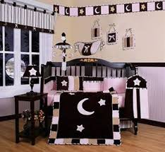 The serene color palette will set your nursery up in high style. My Silly Monkeys Pink Brown Moon Star 13 Piece Girl Room Inspiration Girl Room Baby Girl Room