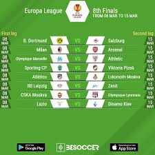 Draw for the round of 16 to take place tomorrow at 13:00 cet. Here Is The Draw For The Europa League Round Of 16