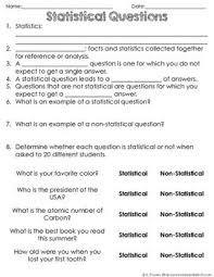 Statistical Questions Notes Statistical Questions This Or That Questions Statistical