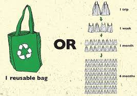 An Infographic Showing How Many Bags A Reusable Bags Saves Over Time Recycled Plastic Bags Reusable Bags Bags