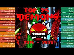 Top 5 hardest hard demons. Animated Graph Top 25 Hardest Demons In Geometry Dash Jun 2015 May 2020 Youtube