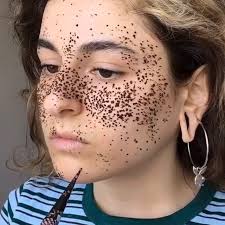 Daily Makeup Posts On Instagram Follow Posted Withrepost Uglysxegirl I Start With Applying Carr In 2020 Fake Freckles Fake Freckles Makeup Freckles Makeup