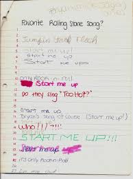 What Rolling Stone Songs Are You Guys Into Stone Just One Slam Book Slam Book Questions Books