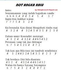 Not Angka Pianika Lagu Halu Feby Putri Nilam Cahyani Lagu Pianika Lirik Lagu