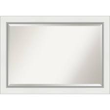 Delta® 29w x 41h mirror frame at menards®. 41 X 29 Eva White Silver Framed Bathroom Vanity Wall Mirror Amanti Art Target