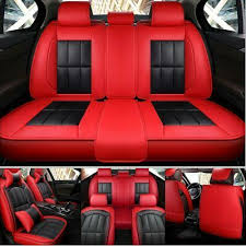 Universal Auto 5 Seat Pu Leather Car Seat Cover Protector Cushion W 4pcs Pillows Car Seats Leather Car Seat Covers Carseat Cover