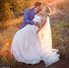 Pll outfits tv show outfits fashion outfits navy bridesmaid dresses prom dresses. Vanessa Ray Marries Musician Landon Beard At Fun Wedding With Singing And Tacos Daily Mail Online