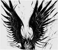 Anime Angel With Black And White Wings Anime Black Wings Dark Anime Anime Angel Anime Monochrome