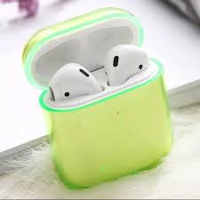 Neon Green Clear Airpods Case Cover In 2020 Airpod Case Air Pods Custom Case
