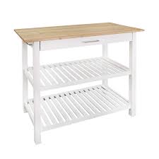 Casual Home Kitchen Island With Solid American Hardwood Top White Wood Kitchen Island Solid Wood Kitchens Wood Kitchen