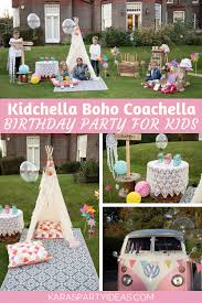 Unique Birthday Themes For Kids Kidchella Boho Coachella Birthday Party For Kids Kara S Party Ideas Unique Birthday Party Ideas Outside Birthday Parties Coachella Birthday