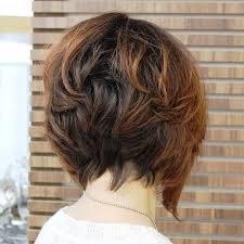 Short choppy bob haircut for women: Choppy Stacked Layered Bob Jelitaf