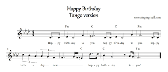 One is for children who have only just started to play, with just the and the other is an easy piano music arrangement for both hands together which is more suitable for a pupil who's been playing for a little longer. Happy Birthday To You Tango Version Karaoke