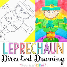March Art For Your Walls How To Draw A Leprechaun Directed Drawing Drawing For Kids Classroom Decor