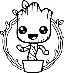 7 fun groot coloring pages for marvel fans coloring pages. Dancing Baby Groot Groot Coloring Pages Groot Drawing Baby Groot Drawing