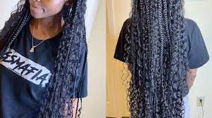 40 Bohemian Box Braids Protective Hairstyles Ideas Coils And Glory In 2021 Girls Hairstyles Braids Braids With Curls Black Girl Braided Hairstyles