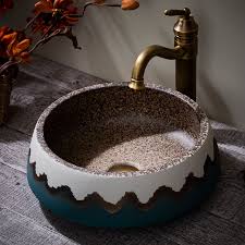 europe vintage style ceramic art basin